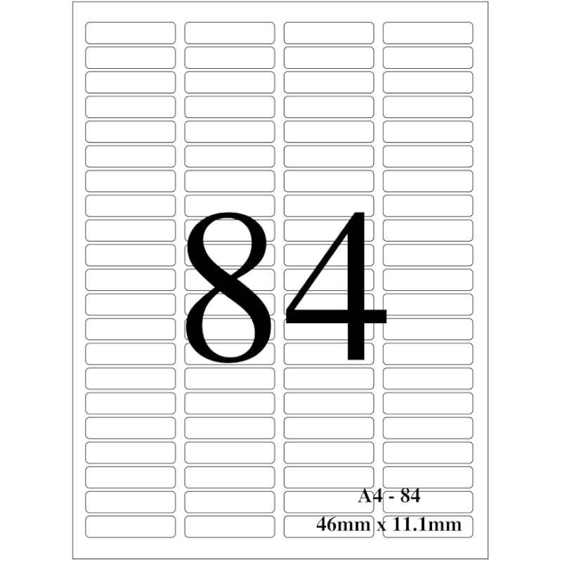 True-Ally A4 Size White Self Adhesive Label/Sticker for Printer (Inkjet/Copier/Laser) - 84 Sticker Per Sheet - 40 Sheets