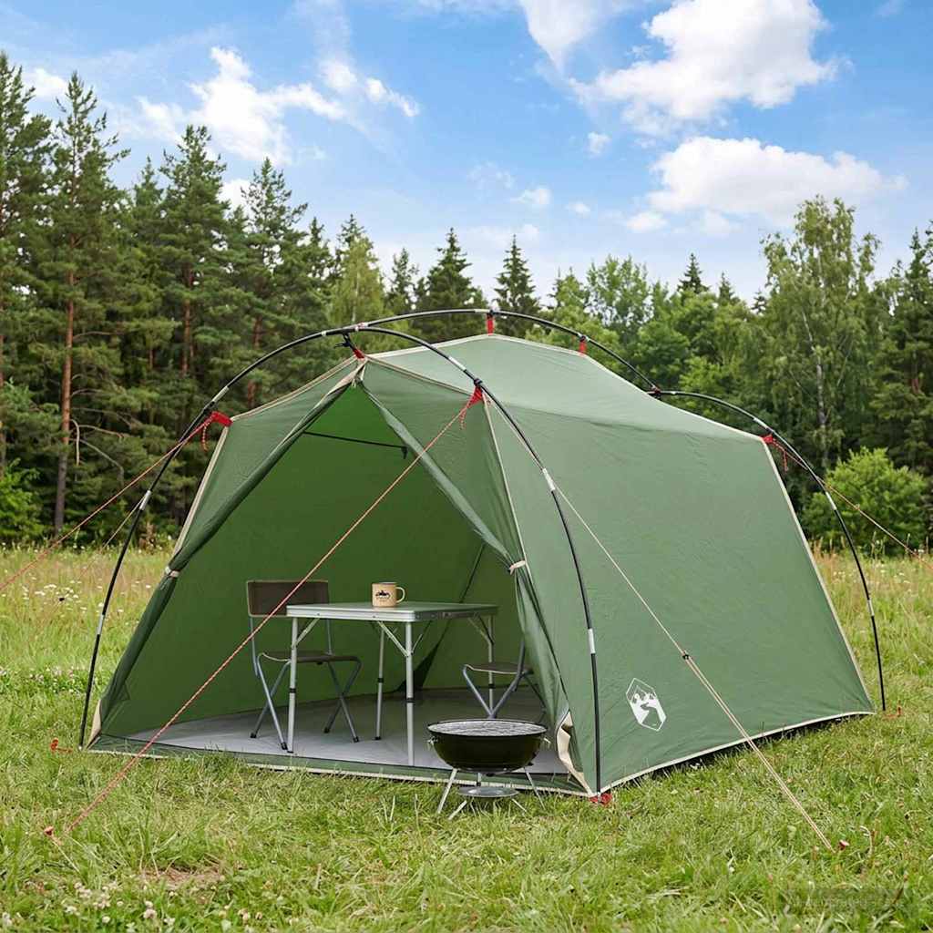 Tunnel Tent Green 2 Person 185T Polyester with PU Coating