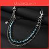 Green Turquoise Beaded Belt Chain With Lobster Clasp For Mens Fashion Accessories Spring