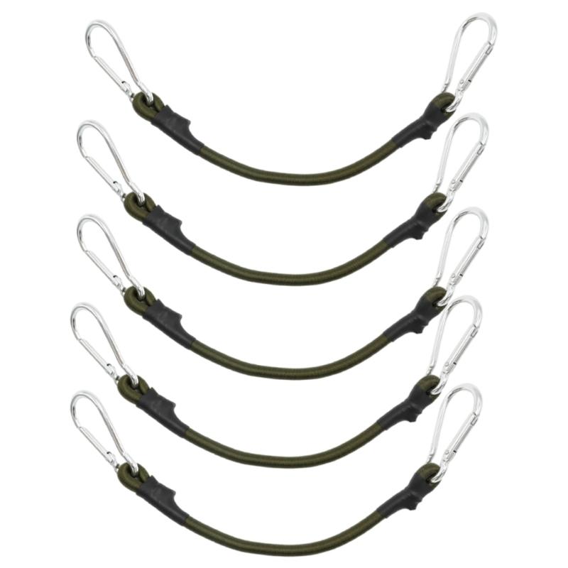 5Pcs Elastics Rope Cord Multipurpose Bungee Strap for Car Bicycles Securing Bungee Cords with Carabiner Clip Bungee Rope