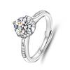 Dan Jewelry Wedding Ring with VVS1 Clarity Moissanite for Engagement Anniversary Bridal Gift