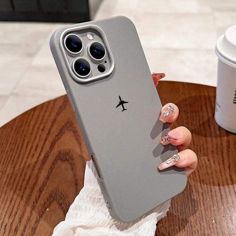 

Кожаный чехол для телефона с дизайном Личи Самолет для iPhone 17 16 15 14 Pro Max 13 12 11 XS X XR 7 8 16 Plus SE2 Ударопрочный Мягкий чехол For iPhone XR