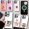 Funny Cat Hamster Meme Phone Case For iPhone17,16,15,14,13,12,11 Plus,Pro Max, New Magnetic Wireless Charging