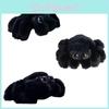 Adorable Black Spider Plush Toy With Colorful Blue Purple And Yellow Eyes