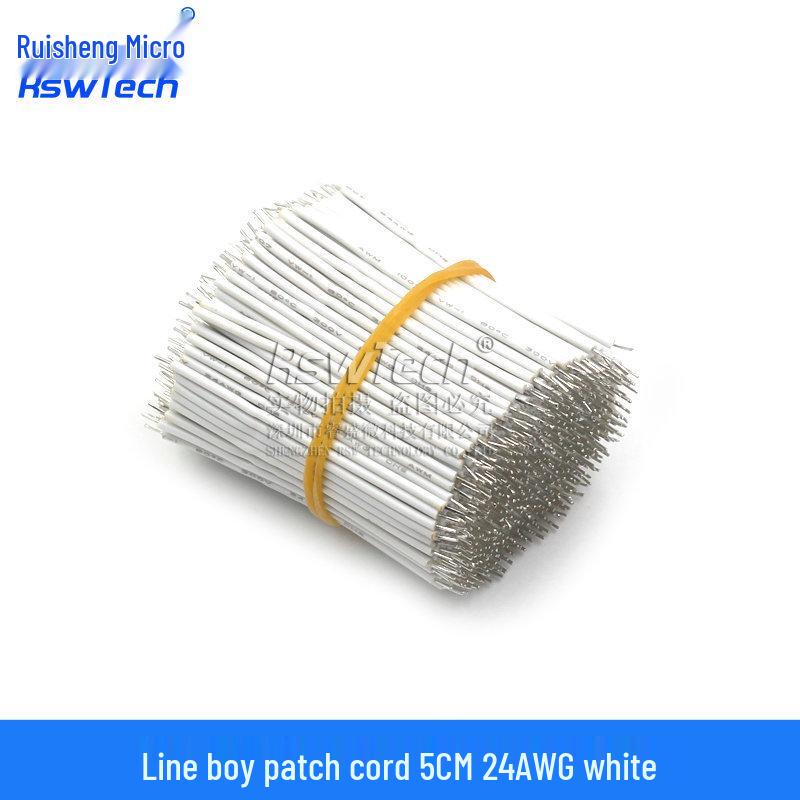 Double-Headed Tinned Wire Jumper for Welding & Electronic Connection, 22/24AWG, 5/0.8mm, Length: 50/150mm