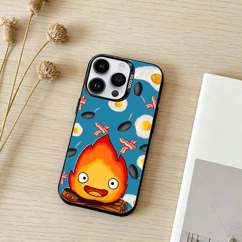 Anime C-Calcifer-ES Cute Phone Case For iPhone 17,16,15,14,13,12,11,Pro Max,Plus Candy Silver Cover iPhone15plus