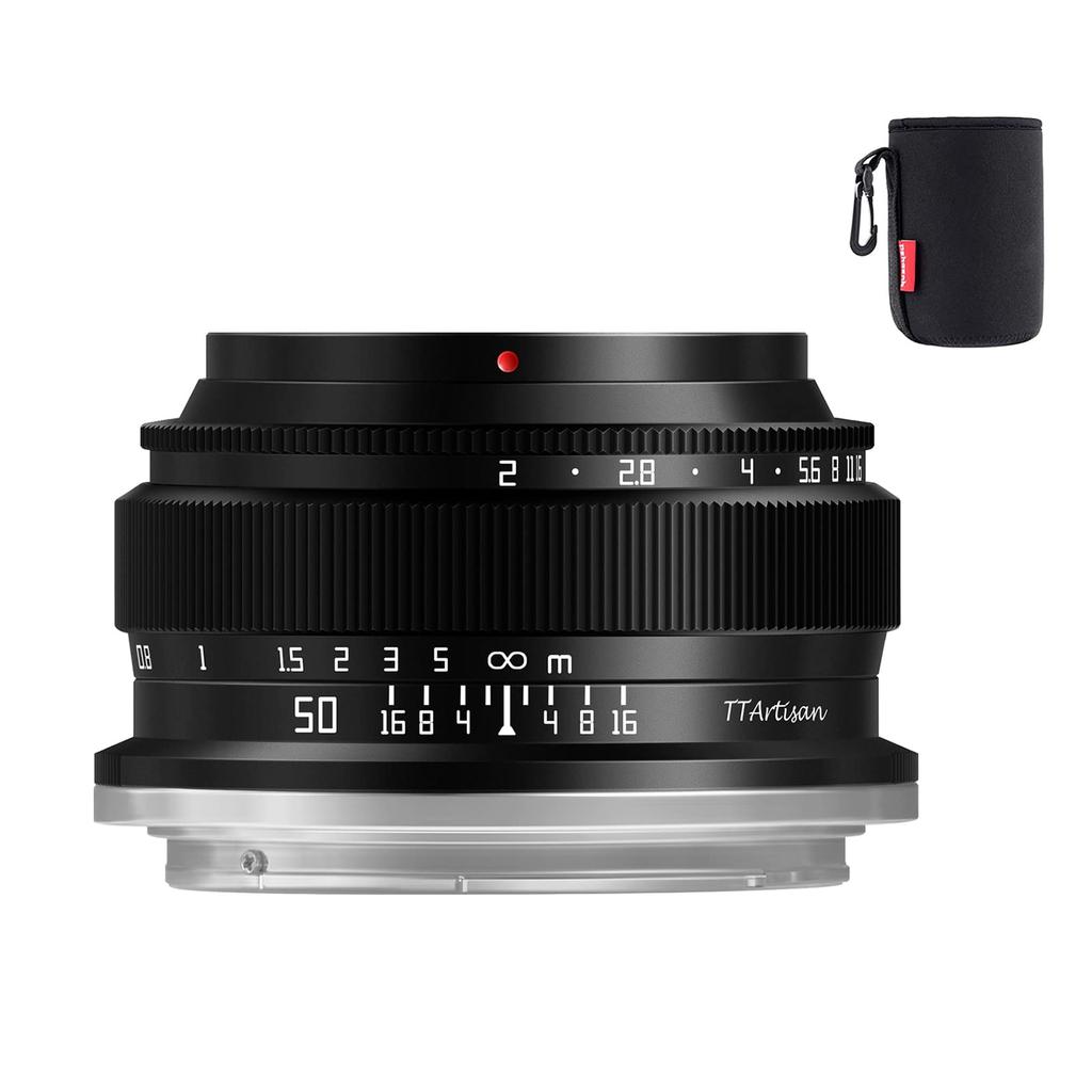 TTartisan 50mm F2 Manual Focus Lens for Sony Compatible with and More Full-Frame E-Mount Cameras, A7, A7II, A7III, A7R, A7RII, A7RIII, A7RIV, A7S,