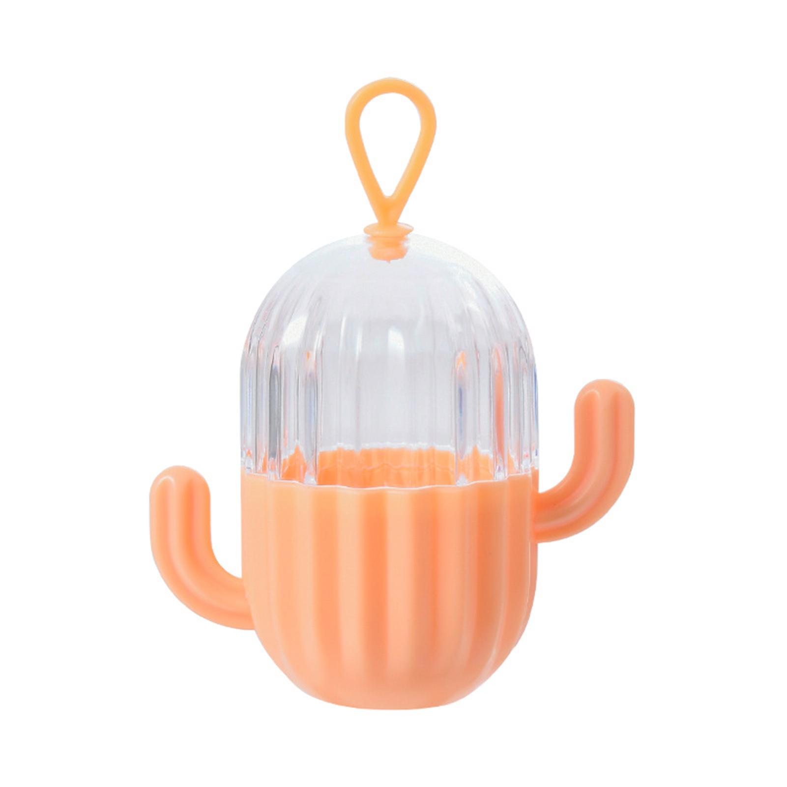 

Коробка для хранения спонжей для макияжа, подставка для блендера в форме кактуса, портативный чехол для пуховки для путешествий оранжевый