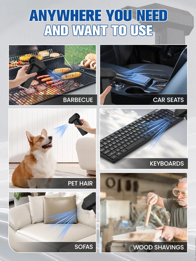 X3 Mini Turbo Violent Fan 110000RPM Car Electric Air Duster With 4 Nozzles Rechargeable Super Jet Dry Blower for Truck Keyboard