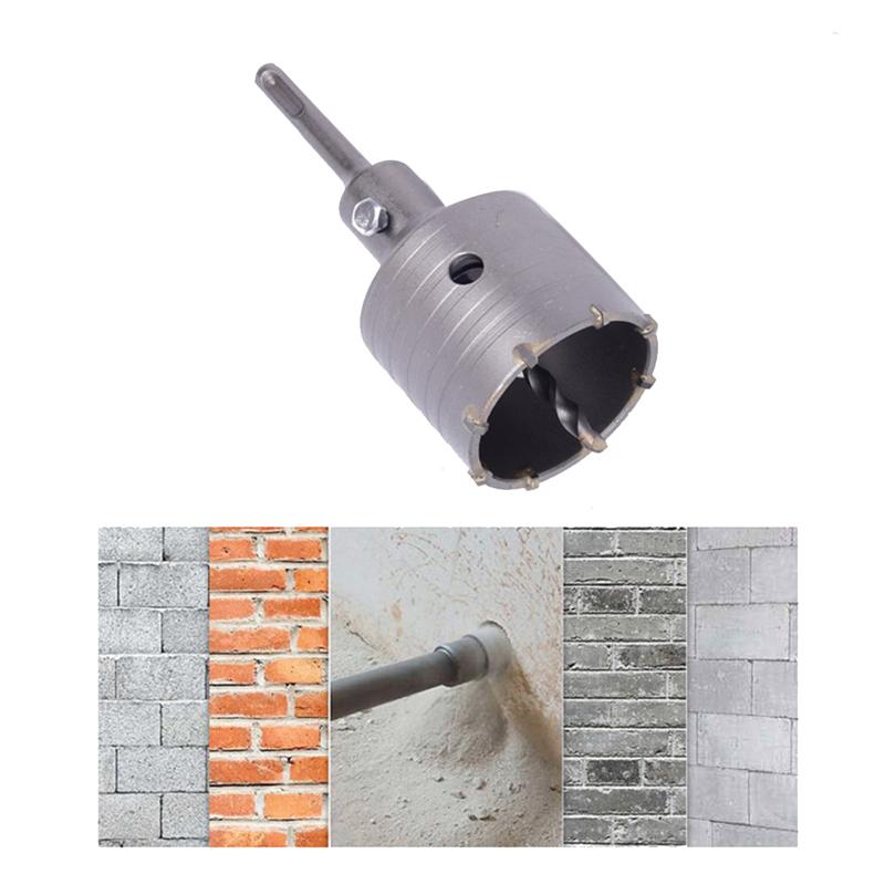 

1Set SDS PLUS Concrete Hole Saw Wall Hollow Drill Bit 100Mm 110Mm Cement Stone Wall Air Conditioner Alloy Blade-B61B срібний