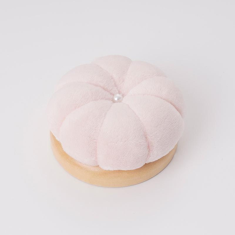 Velvet Pumpkin Pin Cushion - Super Soft DIY Needle Holder with Wooden Base, Easy-Insert Pincushion for Hand Sewing & Embroidery