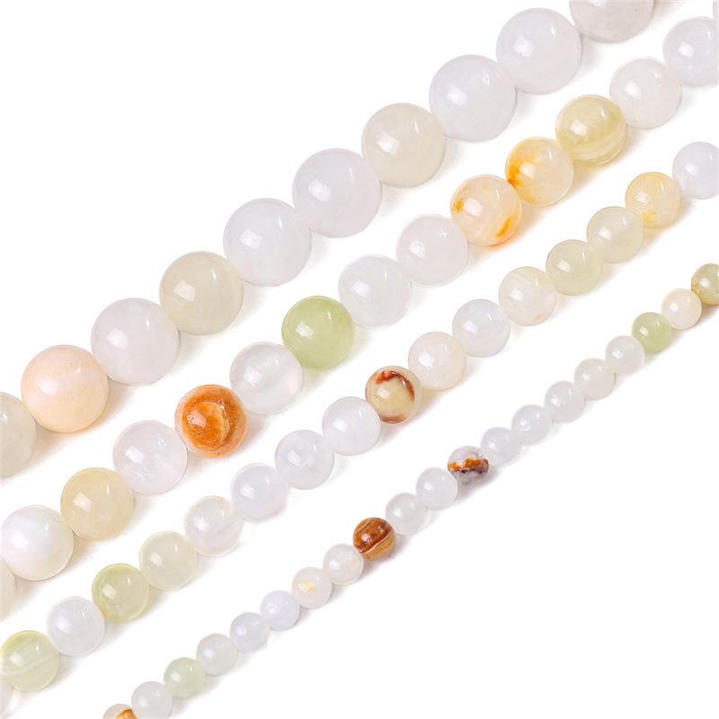 

Круглые бусины из синтетического камня для изготовления украшений своими руками: Свободные бусины со сквозными отверстиями для браслетов, ожерелий, подвесок ручной работы и многого другого 6mm, Hole 1mm, 38cm Strand, 65 Beads