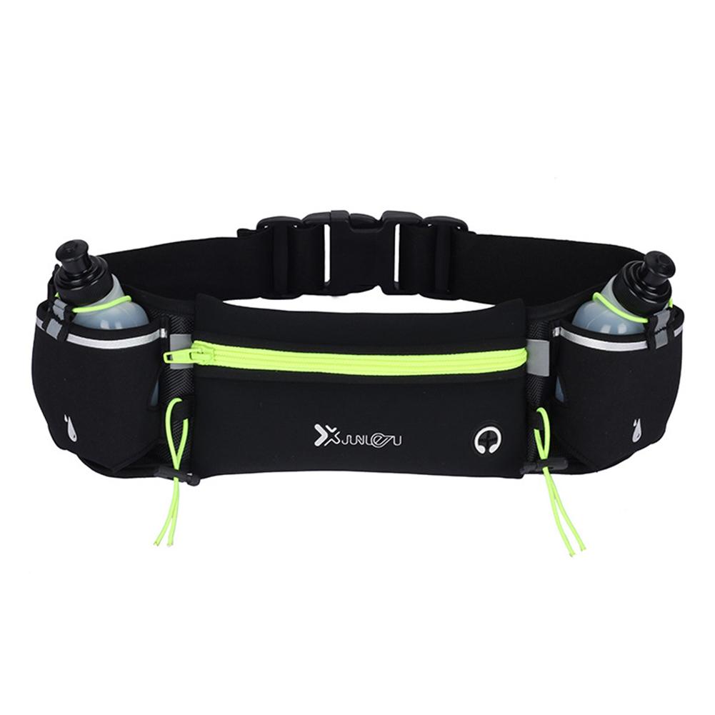 Hydration Running Belt with Multiple Pockets Holder Adjustable Strap Exercise Waist Pouch for Men and Women