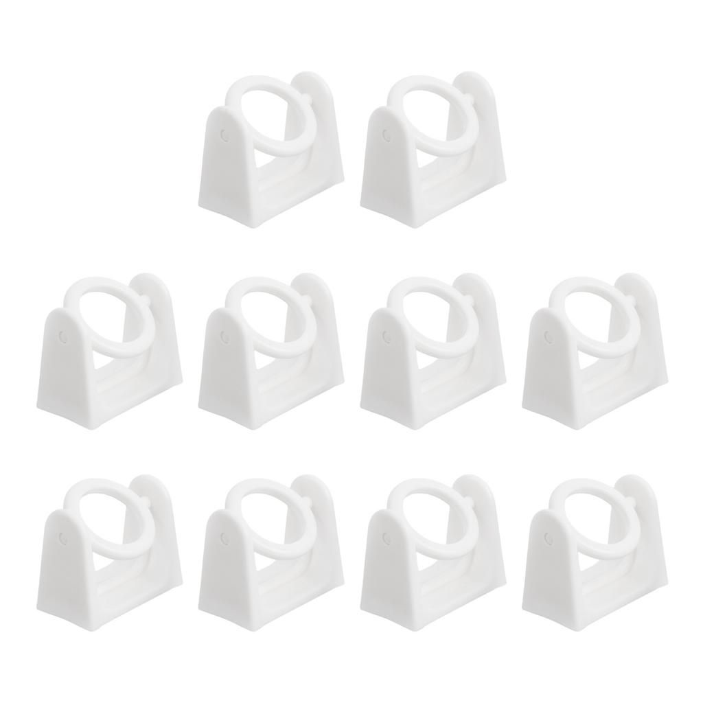 10Pcs Curtain Rod Bracket Rotatable Self Adhesive Curtain Pole Holder for Bathroom Bedroom Kitchen