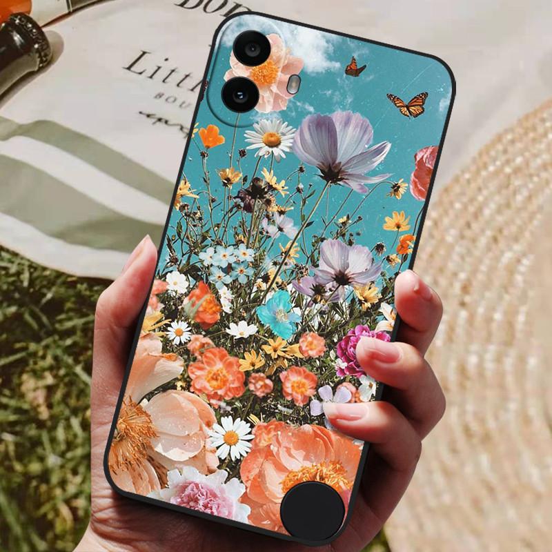 For Nothing CMF Phone 1 Case Luxury Silicone TPU Soft Phone Cover for Nothing CMF Phone 1 Phone1 Shockproof Funda Shell Cute Cat