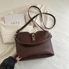 Large capacity bucket bag New fashion versatile shoulder messenger bag Soft leather high-end wide shoulder strap armpit bag