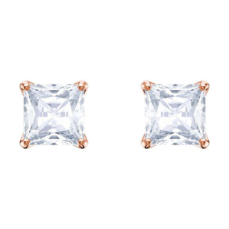 Swarovski Attract Rose Gold Plated Earrings Women Earrings White 5431895 White/Rose Gold