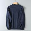 Men's Casual Printed Versatile Round-Neck Long-Sleeve Pullover Sweatshirt with Fleece Lining for Autumn and Winter, Export Surplus