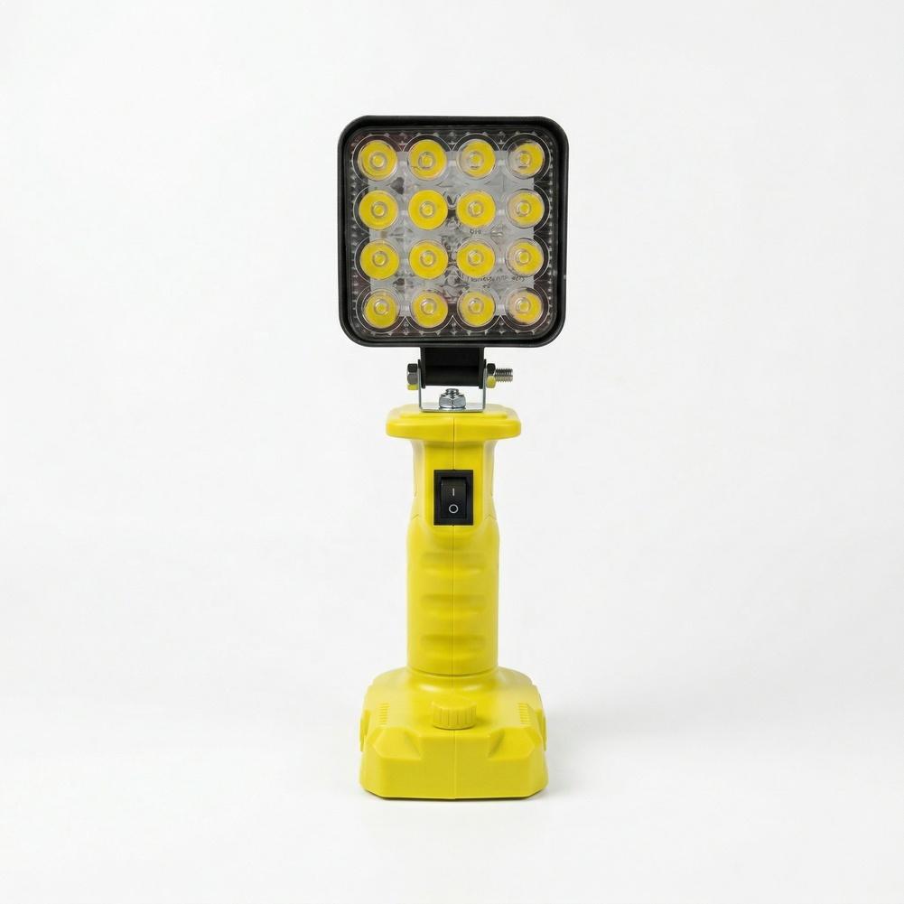 16LED 1500LM Work Light USB-C Fast Charging For P107 P108 P189 18V Battery Yellow ABS Flashlight Tool