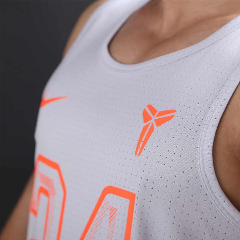 Nike Logo Print Straight-Cut Breathable Basketball Vest Men Vests White 848542-043