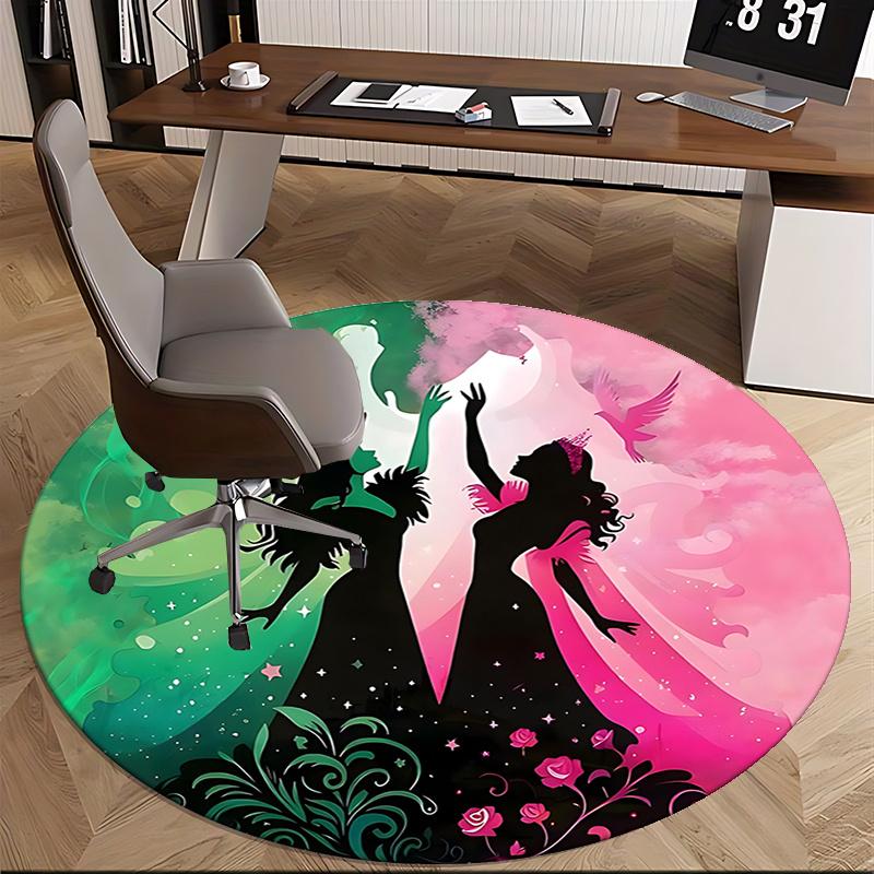 Witch Chair Mat Round Rug Office Carpet, Non Slip, Suitable for Living Rooms, Bedrooms,Decor1205921a