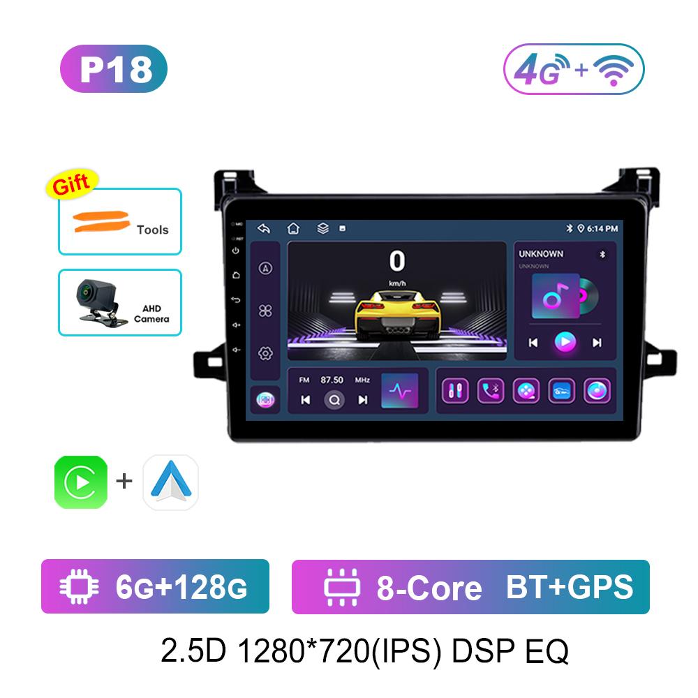 Android Auto Car Radio Multimedia Player 9 Inch for Toyota Prius XW50 2015 - 2020 WiFi GPS Navigation 4G Split Screen Head Unit