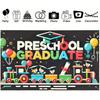 Preschool Graduation Banner Outdoor Backdrop Graduation Decorations 71x43 Inches 2025 Congrats Grad Banner with Balloons Train Ideal for Preschool