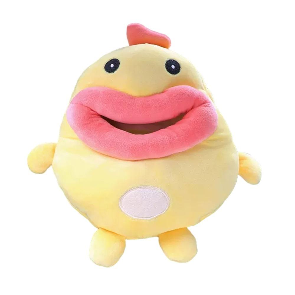 Yellow Plush Tissue Dispenser 22 x 22 x 4cm Seatback Napkin Holder Cartoon Tissue Box Car Interior