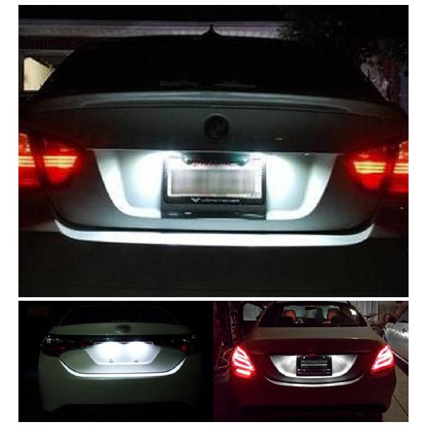 2Pcs For Volkswagen Golf 6 2008 2009 2010 2011 2012 LED Car License Number Plate Light Canbus No Error Auto Parts Accessories License Plate Lights 2