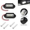 2Pcs Universal LED License Plate Light 12V-24V Side Lamp Step Bulbs Tail Lamp  Truck RV Trailer