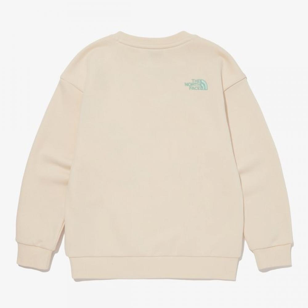 The North Face Kids Mini Box Logo Sweatshirt Cream Beige Nm5mq52t