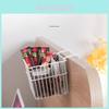 Stylish White Iron Square Hanging Storage Basket For Office And Dorm Room Organization