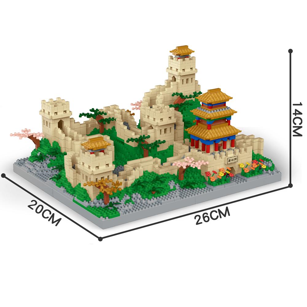 

Non-Toxic Knew Built Great Wall Building Blocks For Adults 3D Model Toys Home Decor Architectural World Wonders Assembly Bricks Kit