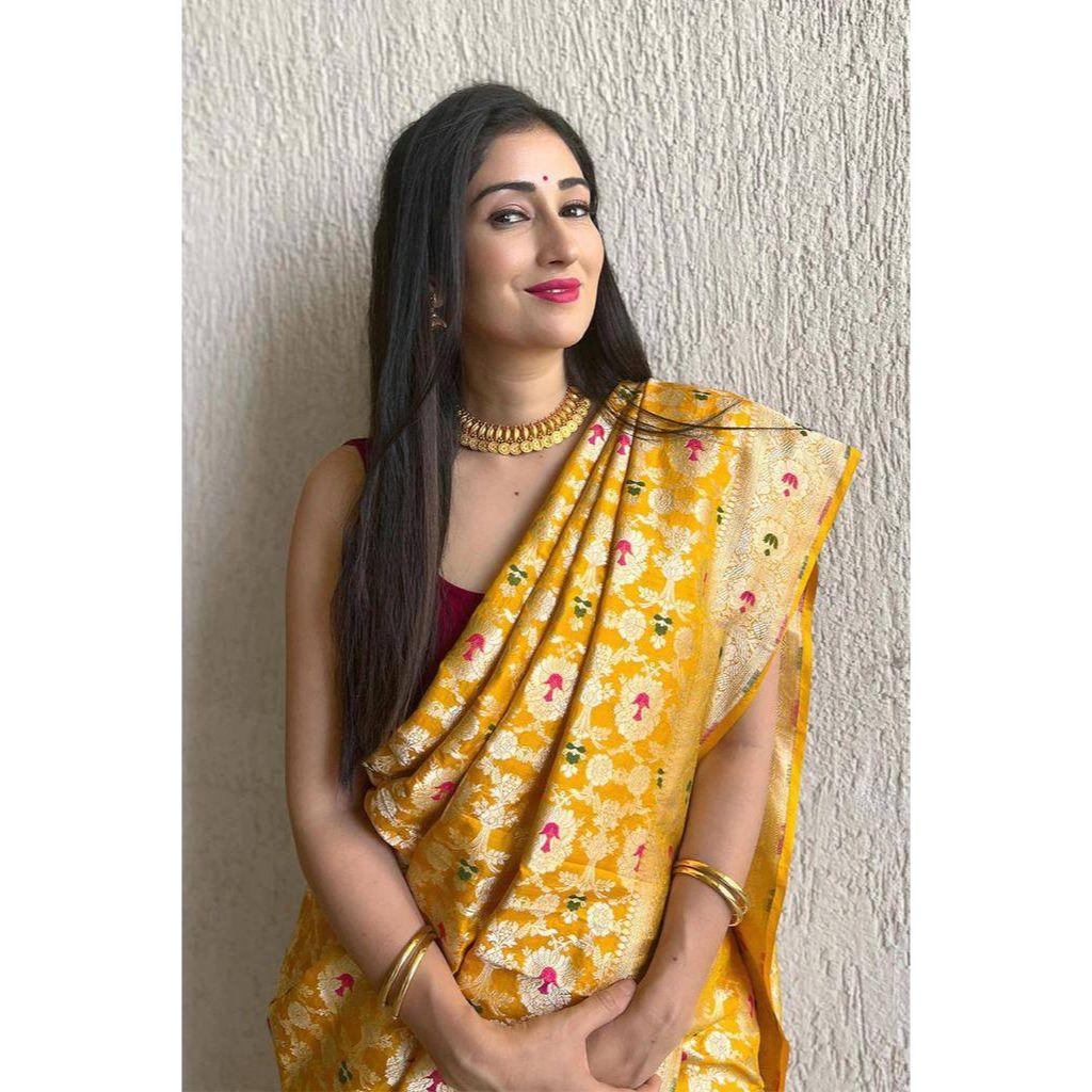 New Launch – Premium Soft Lichi Silk Saree with Rich Jacquard Work & Elegant Tassel Finish