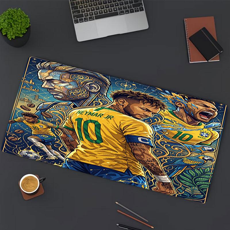 Neymar Jr Print Mouse Pad, for Keyboard Pad Laptop PC Mat for Office Home Use, Desk Decor, Perfect Birthday Gift for Gamers