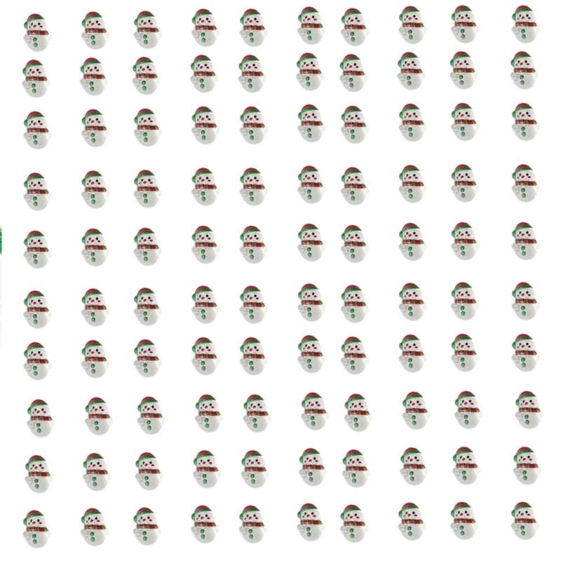 

100Pcs Christmas Snowman Beads for Art Craft Holiday Decoration Clear Acrylic Beads 16x20mm For Bracelets Jewelry Making