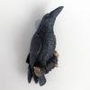 Realistic Bird Statue Black Raven Statue Animal Decoration   Outdoor