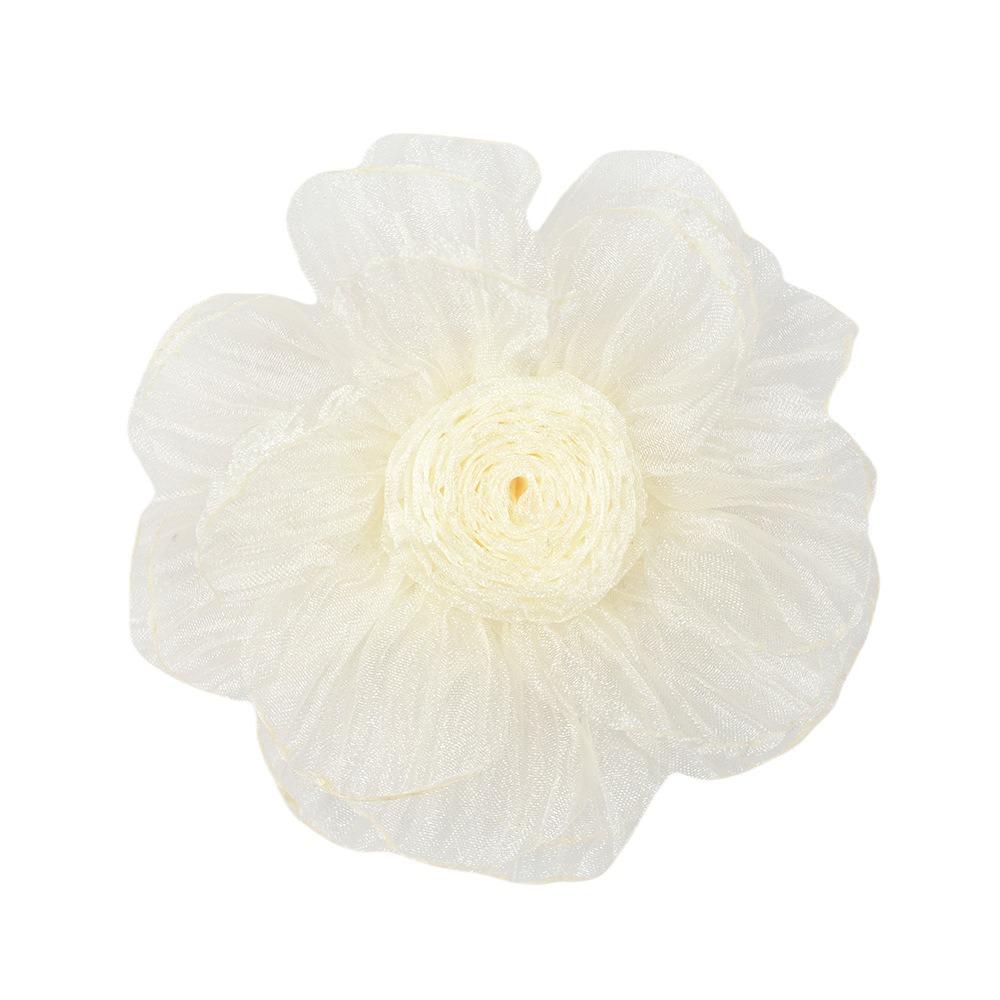 

10см Женский корсаж Тканевый костюм Свитер Значок Мода Роза Цветок Брошь Булавки Элегантные украшения бежевый