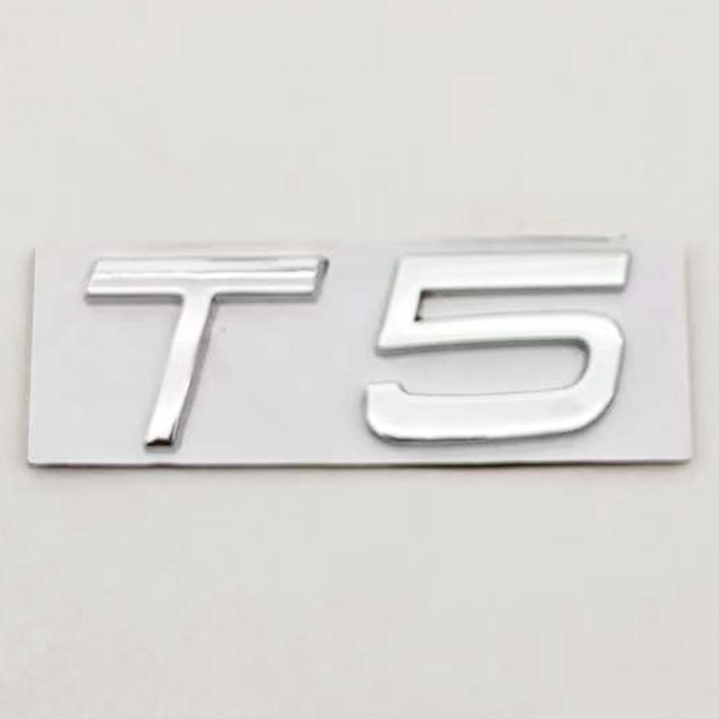 3D Metal Emblem for Car T5 T6 AWD Logo Rear Trunk Adhesive for Volvo S90 S60 V90 V60 XC90 XC60 T6 T5 AWD Accessories