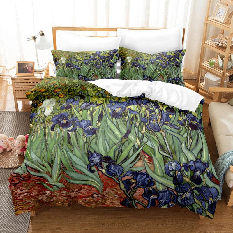 Bedding Kit Oil Painting Starry Sky Pattern Two-Piece Set 3D Digital Printing Three-Piece Set