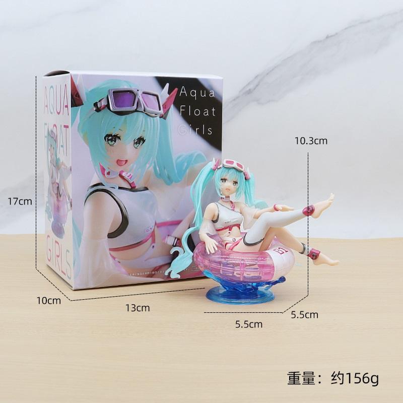 Anime Girl Figure Bundle, Elaina Rem Miku Anime Collectible Model, Car Dashboard Decor Gift