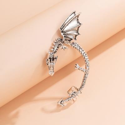 Yousheng 1Pc Dragon Shaped Ear Cuff Exaggerated Hip Hop Gothic Punk Non-Piercing Clip Wrap Cartilage Earring Fashion Accessory