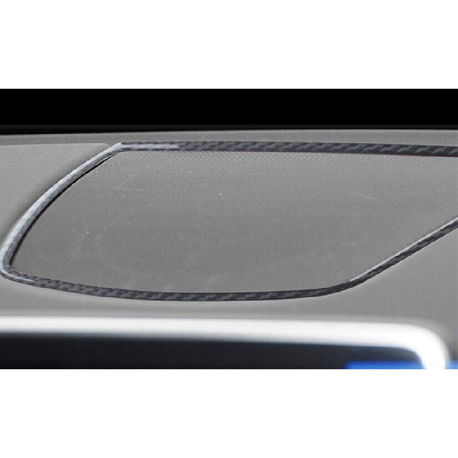 For BMW X5 X6 2014-2018 Real Carbon Fiber Console Dashboard Speaker Cover Trim