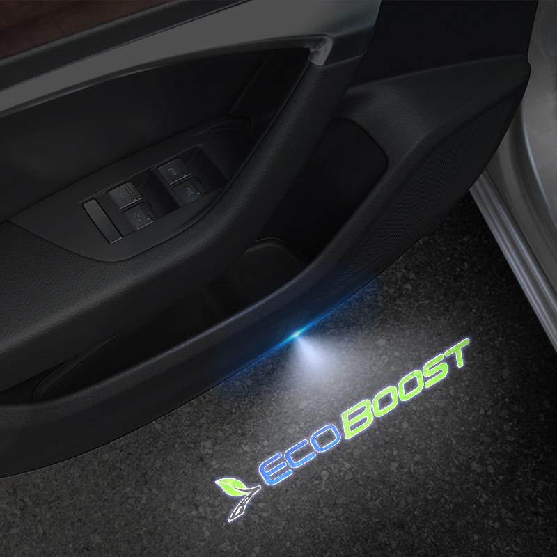 XXUI3 VICNALE ECOBOOST Crown Logo Wireless Courtesy Car Door Projector LED Welcome Lights For Ford Mondeo Focus Fiesta KUGA Decor