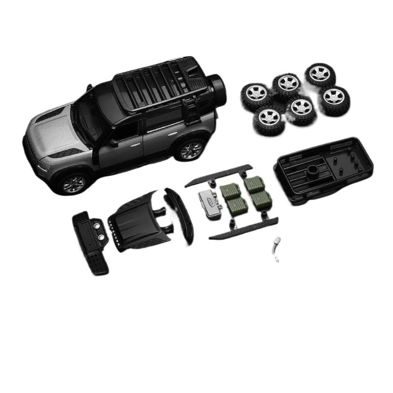 1/43 Scale Land Rover Defender 110 Alloy Model Car Diecast Metal Assembly Modification Series Miniature Vehicle Collection Toy Car