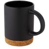 Glass "Neiva" 425 Ml Ceramic Mug with Cork Base Solid Black