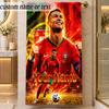 Beach TowelCristiano Ronaldo Custom Name Text Personalized Soft Towel for Beach Pool Indoor Home Decor Gift