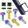 2PCS Titanium Water Holder Screws M5x12mm Bicycle Water Bottle Cage Bolts Road Bike