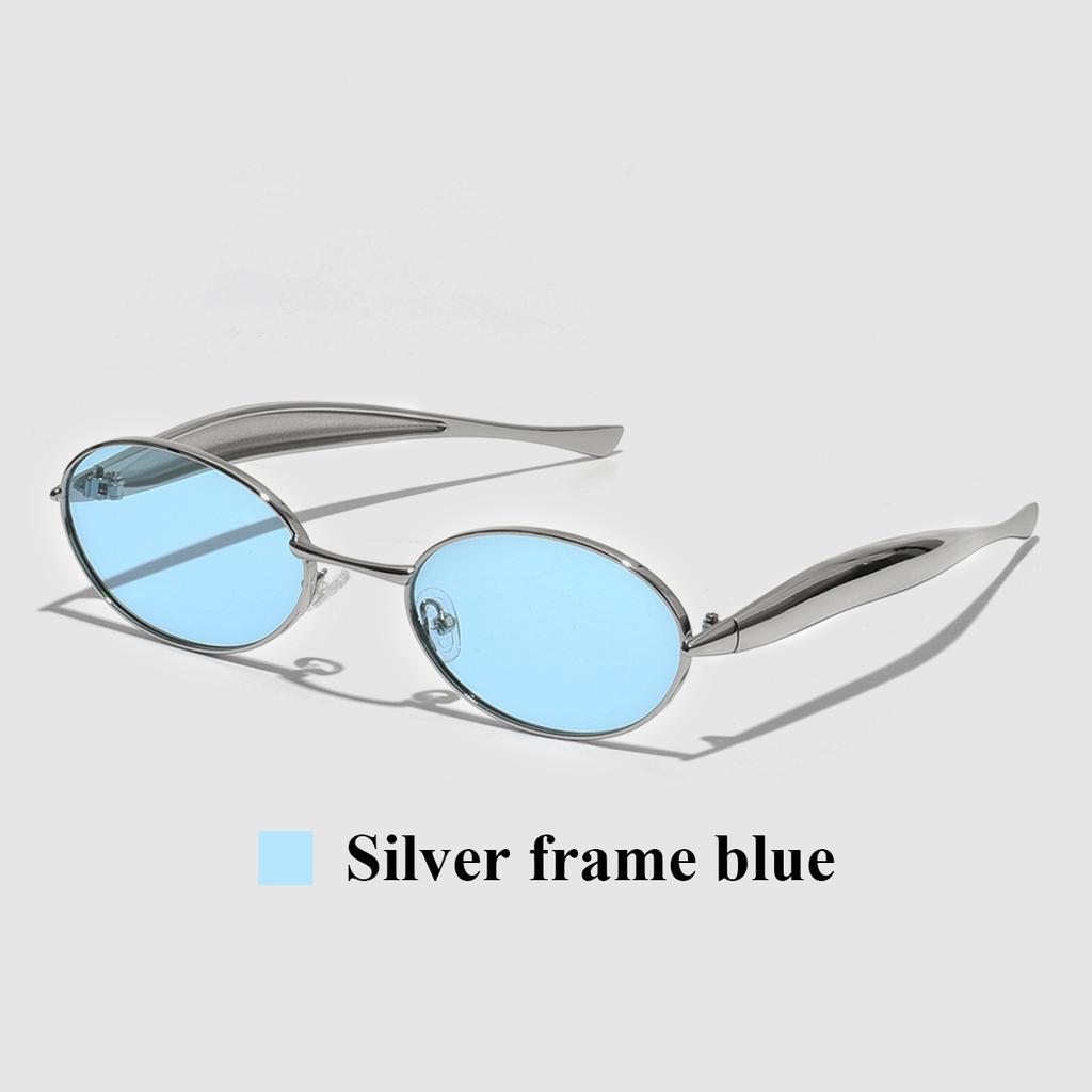 Ruiao Fashion Oval Sunglasses for Women Luxury Designer Metal Frame UV400 Sun Protection Shades Brand New Arrival Eyewear