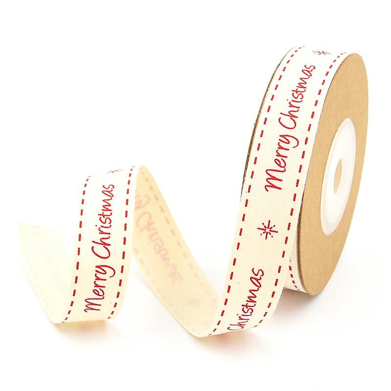 

Новая рождественская хлопковая тесьма с принтом, веселая рождественская сова, подарочная упаковка, подгибка одежды, хлопковый ремень 15 мм/10 метров Merry Christmas*15mm